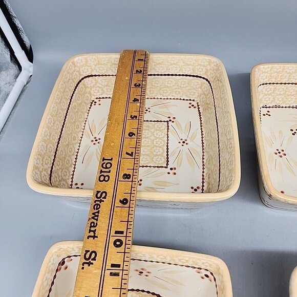 Temptations Old World Brown Set 2 Baking Dishes & 2 Bowls - Picture 10 of 11